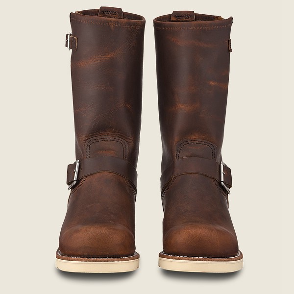 Botas Red Wing Heritage Mujer Marrom Oscuro - Classic Engineer - Tall Rough & Tough Cuero - 643-OIUM